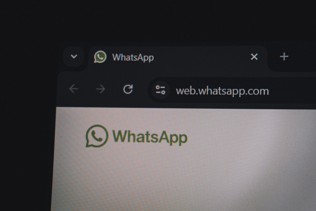 Whatsapp web interface on a computer screen